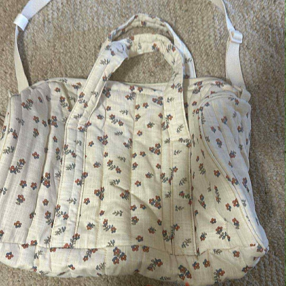 Zara Cream Floral Baby Bag